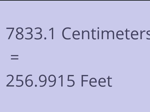 7833.1 CM TO FEET