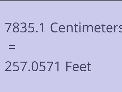 7835.1 CM TO FEET