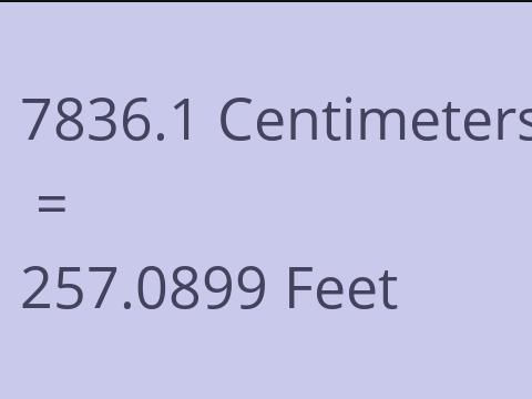 7836.1 CM TO FEET