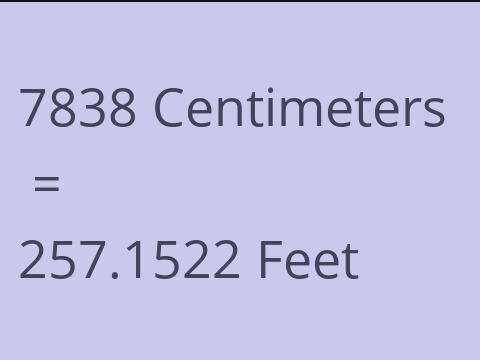 7838 CM TO FEET