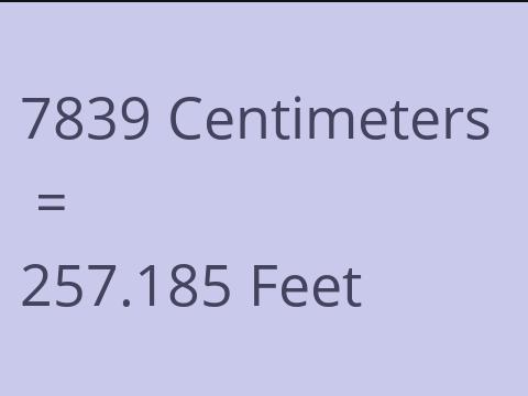 7839 CM TO FEET
