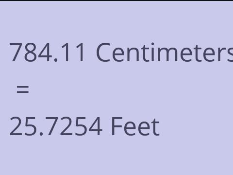 784.11 CM TO FEET