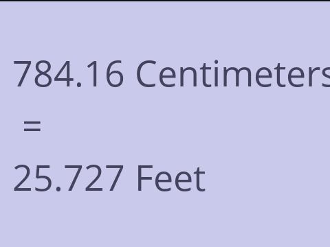 784.16 CM TO FEET