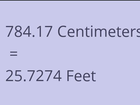 784.17 CM TO FEET