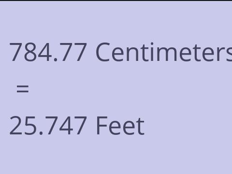 784.77 CM TO FEET