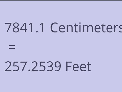 7841.1 CM TO FEET