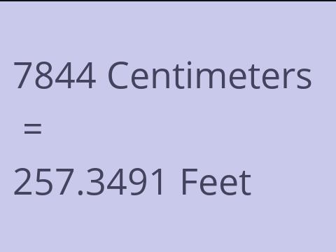 7844 CM TO FEET