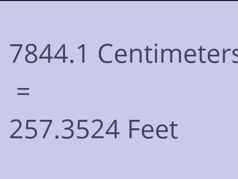 7844.1 CM TO FEET
