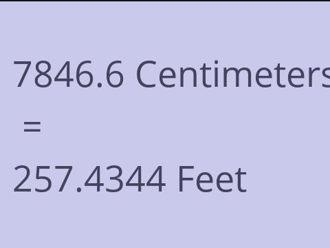 7846.6 CM TO FEET