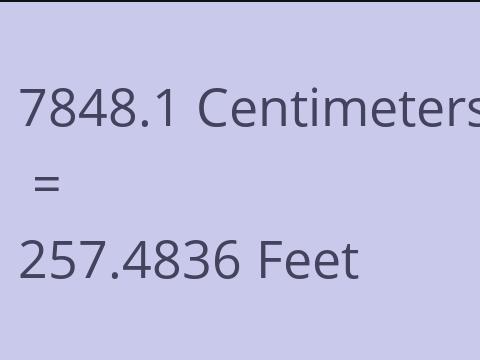 7848.1 CM TO FEET