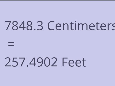 7848.3 CM TO FEET