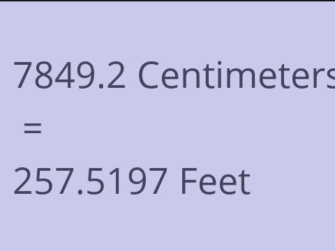 7849.2 CM TO FEET