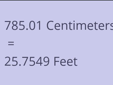 785.01 CM TO FEET