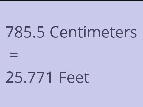 785.5 CM TO FEET