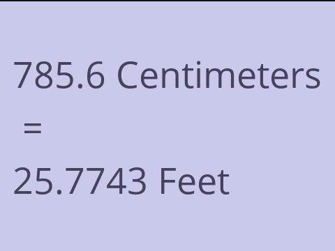 785.6 CM TO FEET