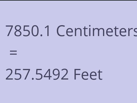 7850.1 CM TO FEET