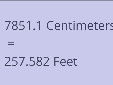 7851.1 CM TO FEET