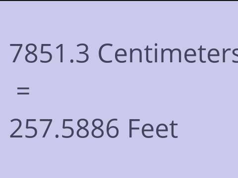 7851.3 CM TO FEET