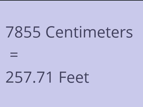 7855 CM TO FEET