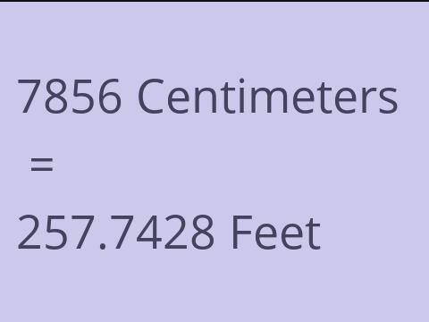7856 CM TO FEET
