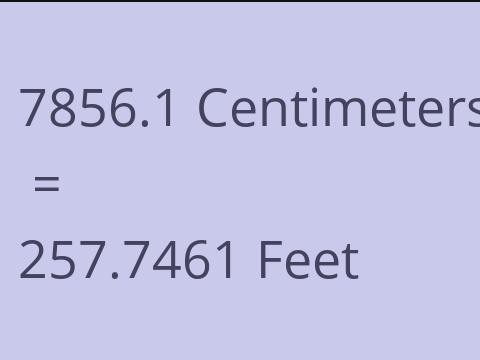 7856.1 CM TO FEET
