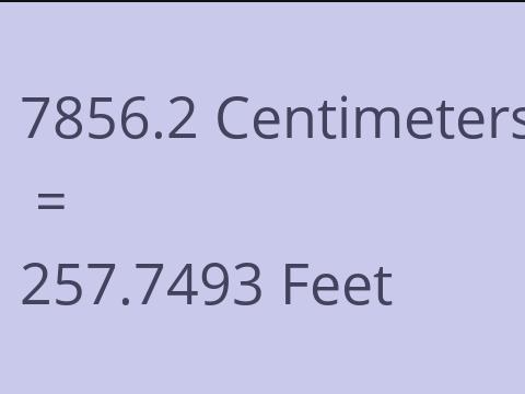 7856.2 CM TO FEET