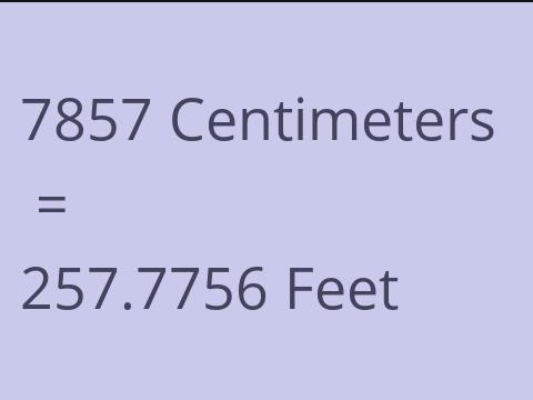 7857 CM TO FEET