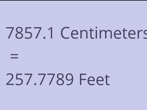 7857.1 CM TO FEET