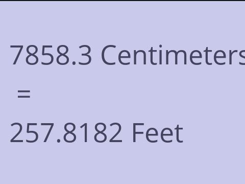 7858.3 CM TO FEET