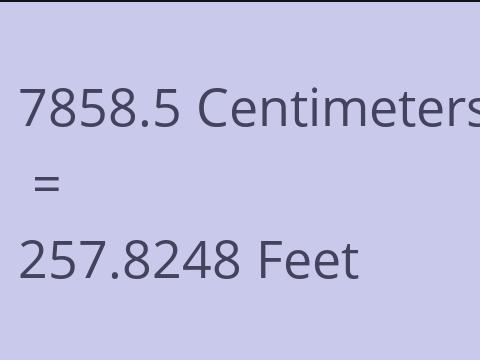 7858.5 CM TO FEET