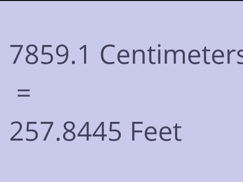 7859.1 CM TO FEET