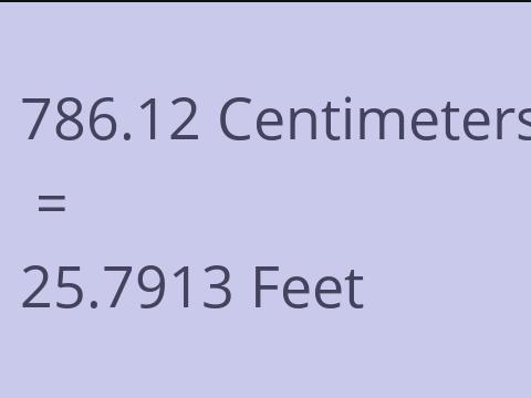 786.12 CM TO FEET