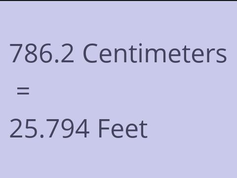 786.2 CM TO FEET