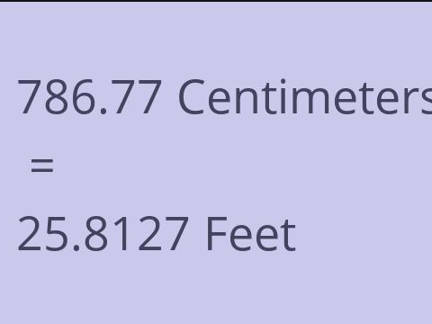 786.77 CM TO FEET