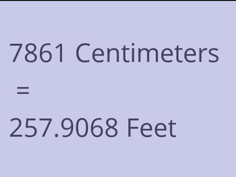 7861 CM TO FEET