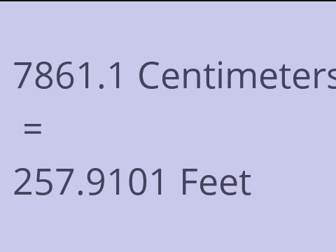 7861.1 CM TO FEET