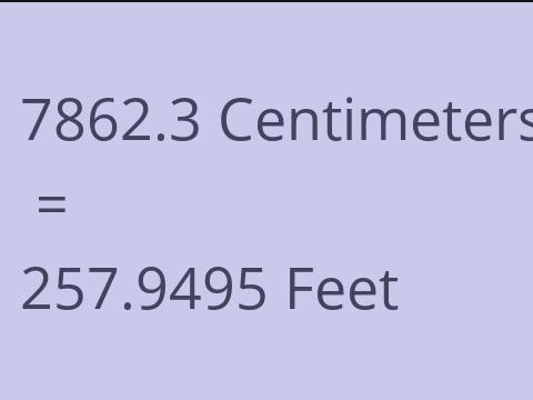 7862.3 CM TO FEET
