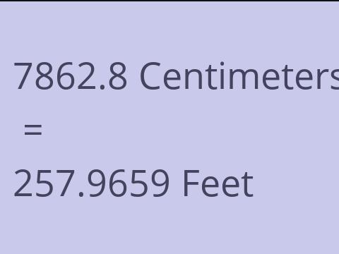 7862.8 CM TO FEET