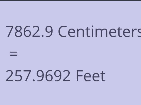 7862.9 CM TO FEET
