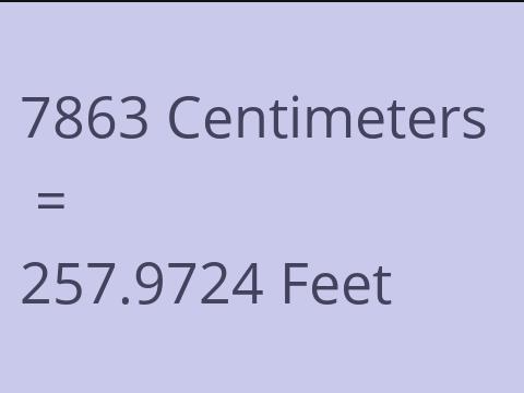 7863 CM TO FEET
