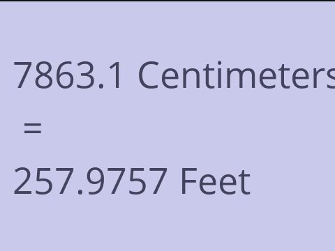7863.1 CM TO FEET