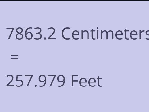 7863.2 CM TO FEET