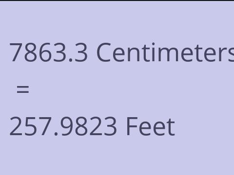 7863.3 CM TO FEET