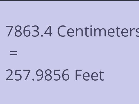 7863.4 CM TO FEET