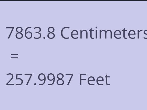 7863.8 CM TO FEET