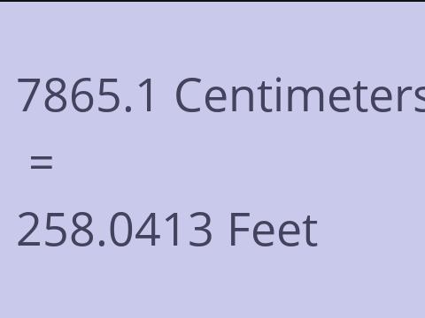 7865.1 CM TO FEET