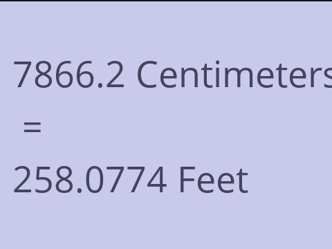7866.2 CM TO FEET