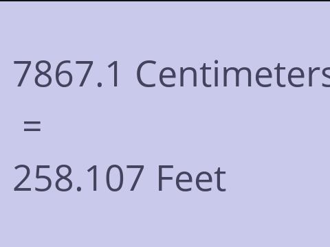 7867.1 CM TO FEET