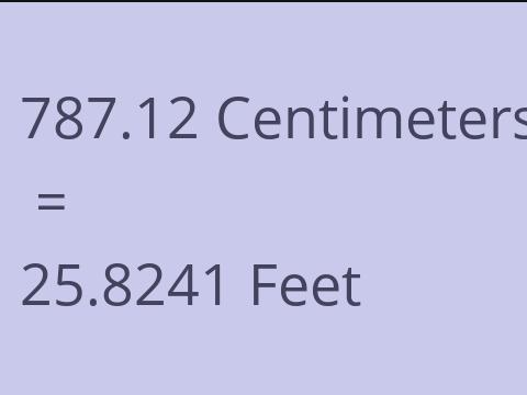 787.12 CM TO FEET