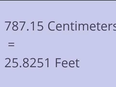 787.15 CM TO FEET